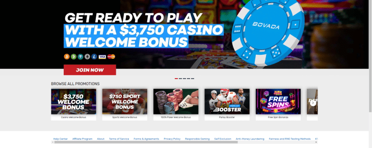 Bovada Casino screenshot