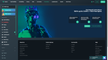 Vave casino bonus screenshot