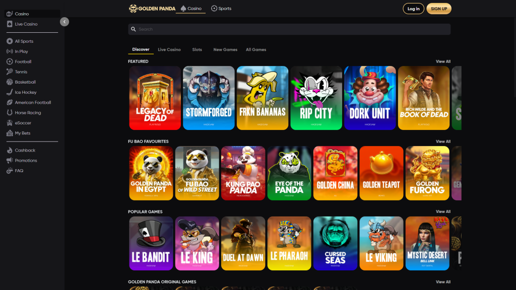 Golden Panda casino screenshot
